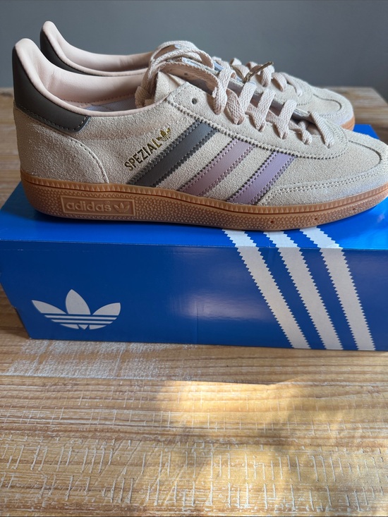 adidas Shoes - adidas Handball Spezial  Suede Sneakers in Beige with Stripes